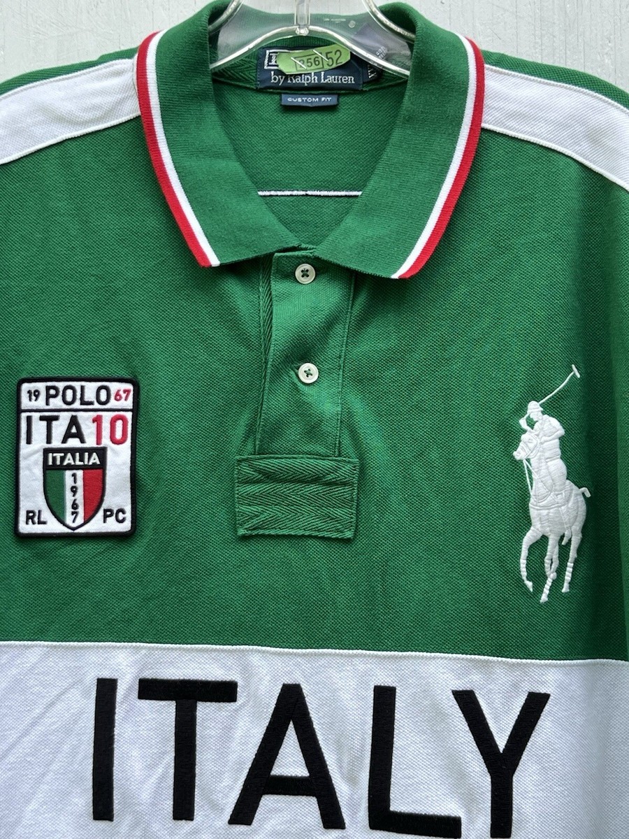 【美品】PoloRalphLauren ChiefKeef着用 ITALIA Vintage Polo Ralph Lauren Italy Rugby Shirt Chief Keef Y2K