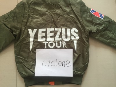 yeezus tour green bomber jacket