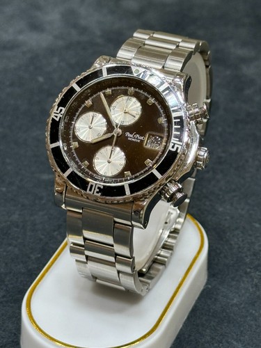 Paul Picot Cronograph Automatic Watch Gold 21k Rotore Mens 41mm Swiss Made - Picture 8 of 13