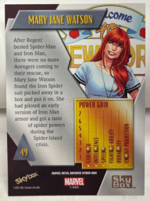 Mary Jane Watson 2021 Marvel Metal Universe Spider-Man Light FX