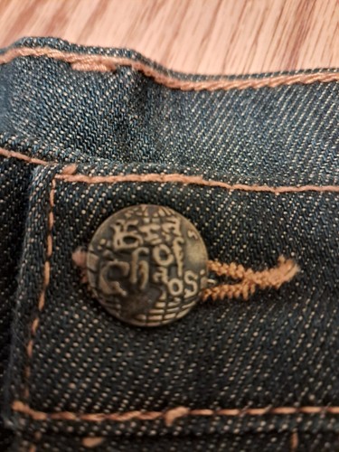 Era Of Chaos Woman's Jeans Michael Dk Wash 26 New, Button Front D112125 30"x27" - Picture 5 of 9