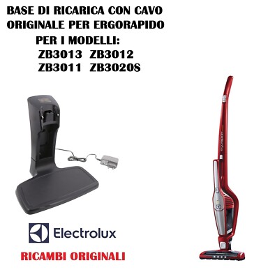 BASE DI RICARICA E CAVO ORIGINALE ASPIRAPOLVERE ERGORAPIDO ELECTROLUX  ZB3012 | eBay