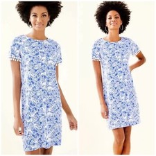 NWT Medium LILLY PULITZER NEW Coastal Blue Fancy Feet Lissie Dress