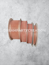 ROSE GOLD Organza SATIN EDGE Sheer Ribbon 100 nylon Choose Size  Yardage