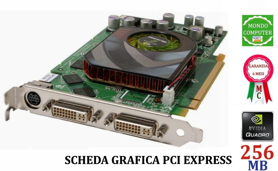 SCHEDA GRAFICA PCI EXPRESS 256 MB NVIDIA QUADRO FX 1500 DDR3 DUAL-DVI HDTV PNY - Immagine 2 di 4