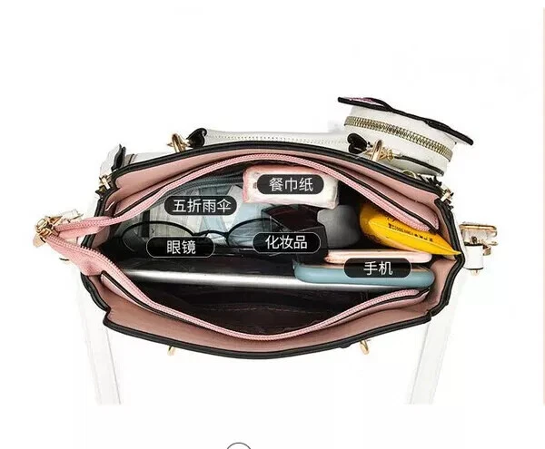 Bolso de mano para damas Bolso de trabajo Mujeres Diseñador Cuero sintético Moda Bolso de hombro 👜 Foto 4 de 4