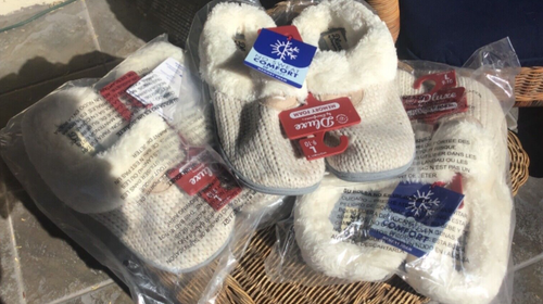 NEW 3 Pr. LOT~Womens Bed Slippers w/Fur Dluxe Dearfoams Memory Foam Sz.L /9-10