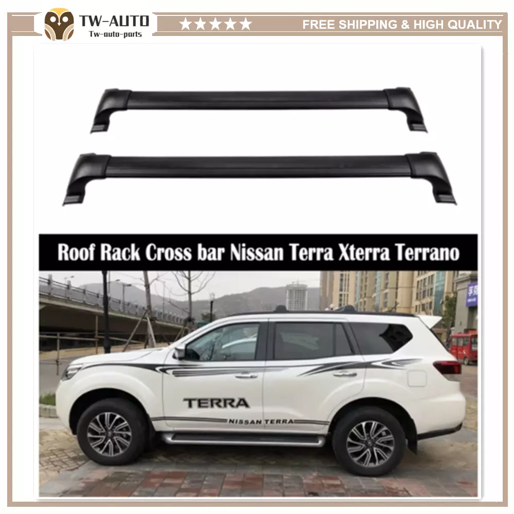 2Pcs Aluminum Roof Rail Rack Cross Bar Crossbar Fits for Nissan