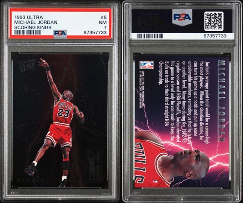 1993-94 Fleer Ultra Scoring Kings #5 Michael Jordan Chicago Bulls HOF PSA 7 NM