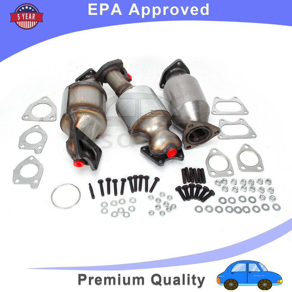 Convertidor catalítico 3 piezas para Honda Odyssey 3,5 L 2005-2007 izquierda y derecha y trasera Foto 2 de 4