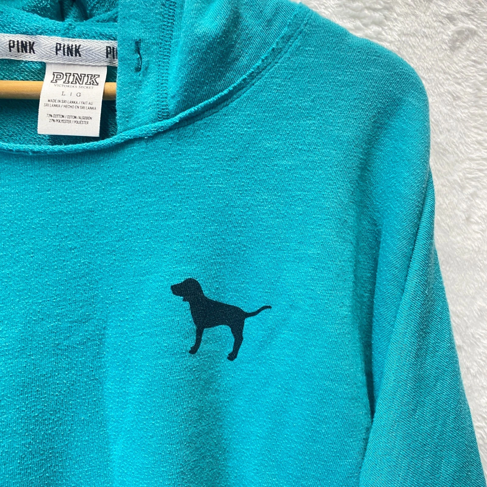 UNDERCOVER Felpa con cappuccio Victoria's Secret rosa donna grande blu acqua grafica cotone pullover Y2K