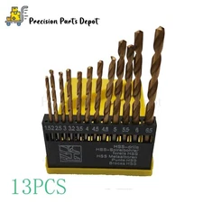 1.5-6.5mm titanium HSS drill set 13pcs hex shank perfect for wood metal