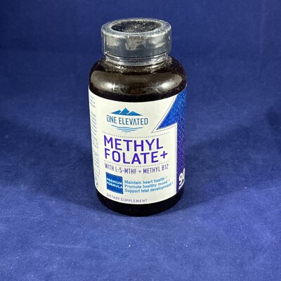 One Elevated Methyl  Folate + B12 500 mcg B1, B2, B6, Exp 10/25, 90 Capsules