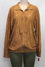 Vintage Silver Threads Women's Jacket Long Sleeve Camel Size L