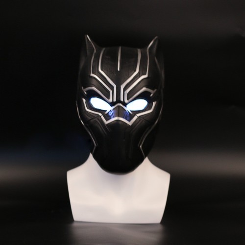 Adult Black Panther LED Mask Helmet Cosplay Superhero Props LED Luminous Helmet - Picture 2 of 10