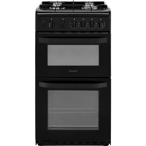Hotpoint HD5G00KCB Cloe A Gas Cooker with Gas Hob 50cm Free Standing Black New eBay