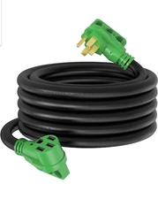 RVGUARD 50 Amp 50 Foot RV Power Cord 14-50P to SS2-50R Generator Extension Cord