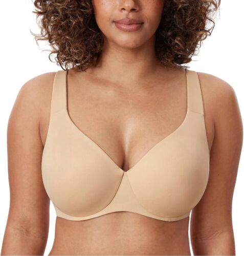 Women's Plus Size Bras Minimizer Underwire Full Coverage Unlined