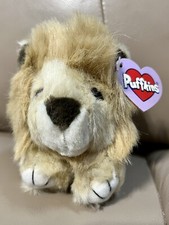 Puffkins "Lancaster" the lion beanie plush NWT