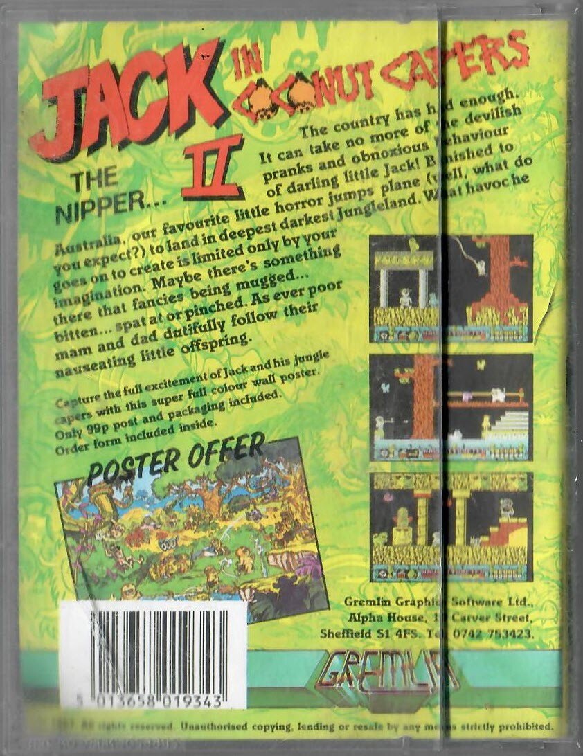 Jack the Nipper II: In Coconut Capers Sinclair ZX Spectrum Games