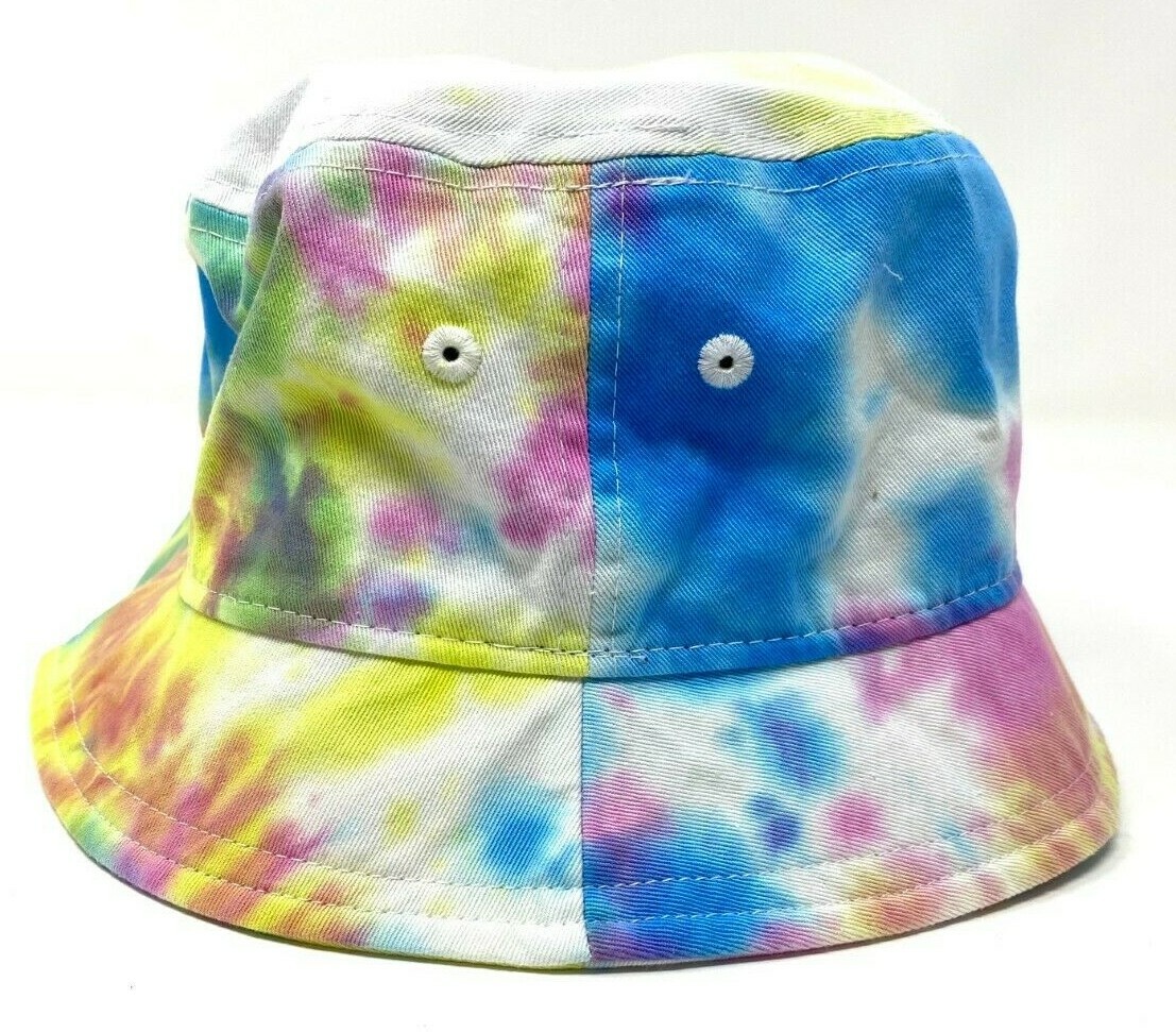 New Era Tie Dye Bucket Hat Blue Pink Yellow 60139856 Men's NWT | eBay