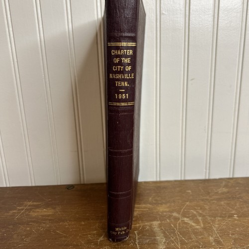 Charter of the City of Nashville Tennessee 1951 Book Nash TN City Data Vintage - Picture 4 of 5