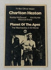 1977 small KGO-TV tv ad ~ PLANET OF THE APES Charlton Heston