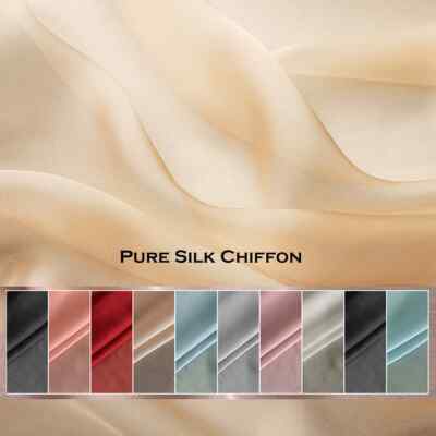 1Meter X 1.4 Meter Plain Pure Silk Chiffon Fabric Dancing Wedding Silk Flowly
