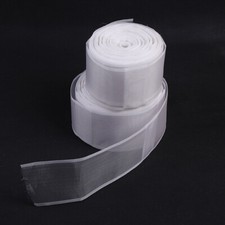 2M 5M 10M 20M Curtain Heading Pinch Pleat Tape Transparent Rod Belt Width 10cm