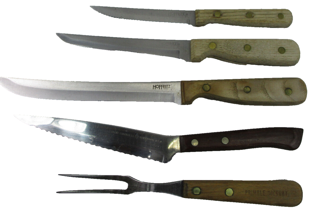 Knife Set Lot Of Five Stainless Steel 10 in. 9.0 in. 11 in. 12 in. 13 in. Fork-image