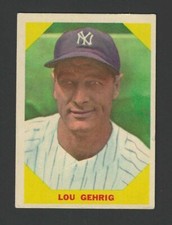 1960 Fleer Baseball Greats Lot of (2) #28 Lou Gehrig and #75 Ki Ki Cuyler