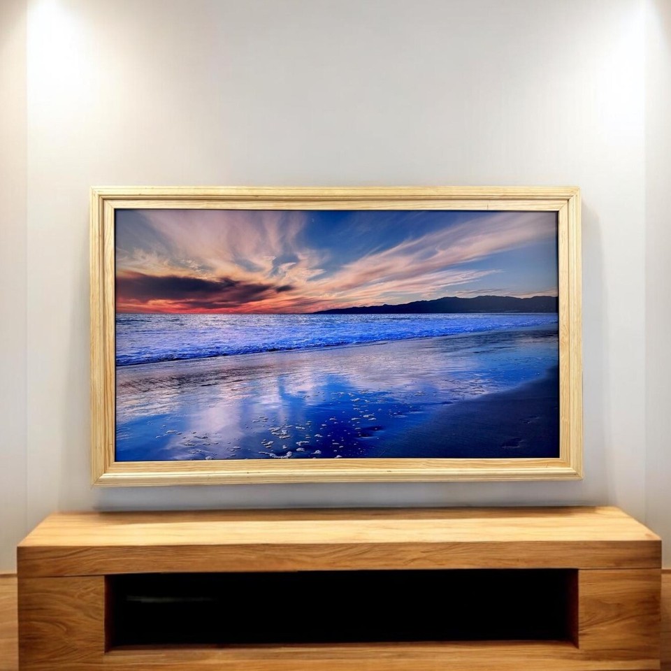 65 & 75 Inch TV frame for Samsung The Frame TV, Natural Wood finish eBay