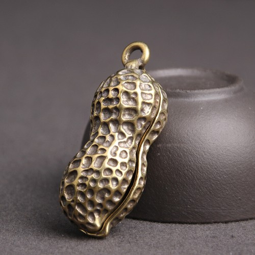 Brass Peanuts Keychain Peanuts Statue Pendant Figurine Home Decor Ornament - Picture 4 of 10