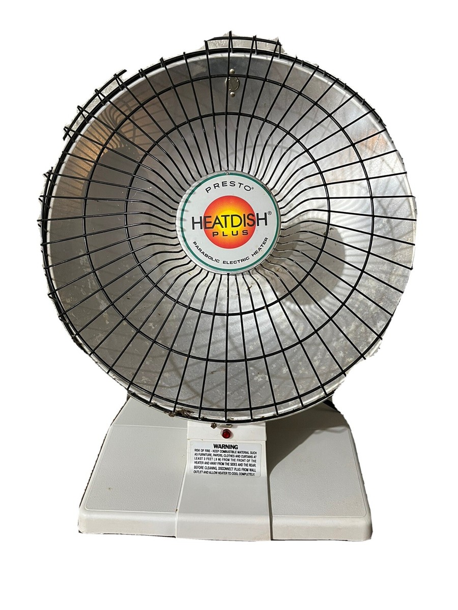 Presto Parabolic Heat Dish Space Heater - Working 1000 Watts 136808 VTG  Made USA | eBay