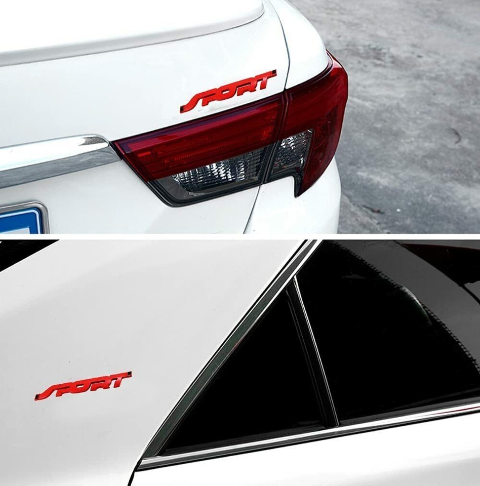 1PCS Metal Car SPORT Sticker 3D Side Fender Rear Trunk Emblem Logo