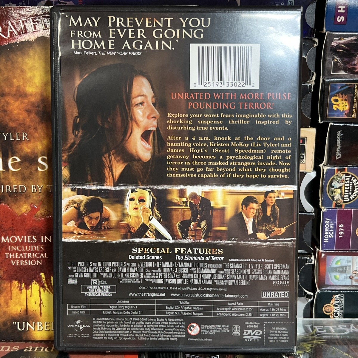 The Strangers 2008 DVD w/ Slipcover Liv Tyler Home Invasion Cult