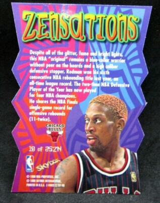 Dennis Rodman 1996-97 Skybox Z Force Zensations Die Cut Card#18