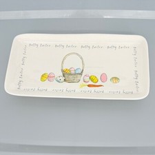Rae Dunn Artisan Collection By Magenta Easter Platter With Multicolor Graphics