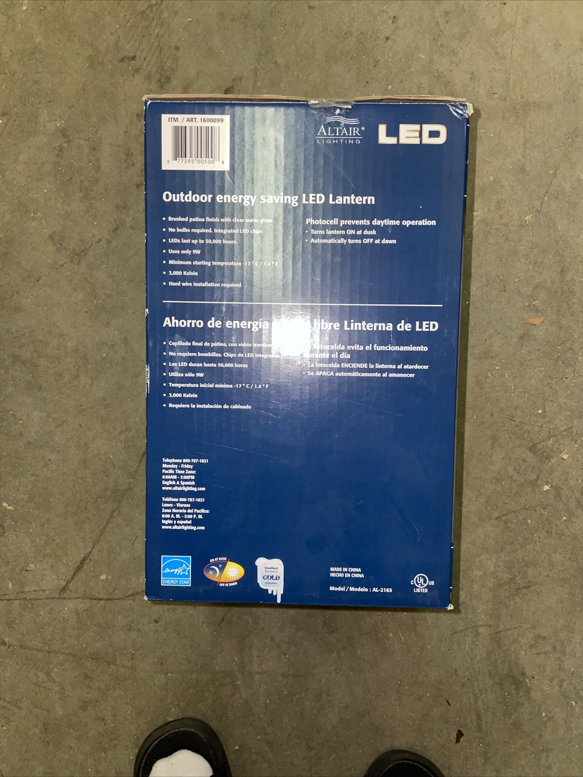 Altair Lighting AL2165 LED Wall Mounted Lantern (1600099) for sale