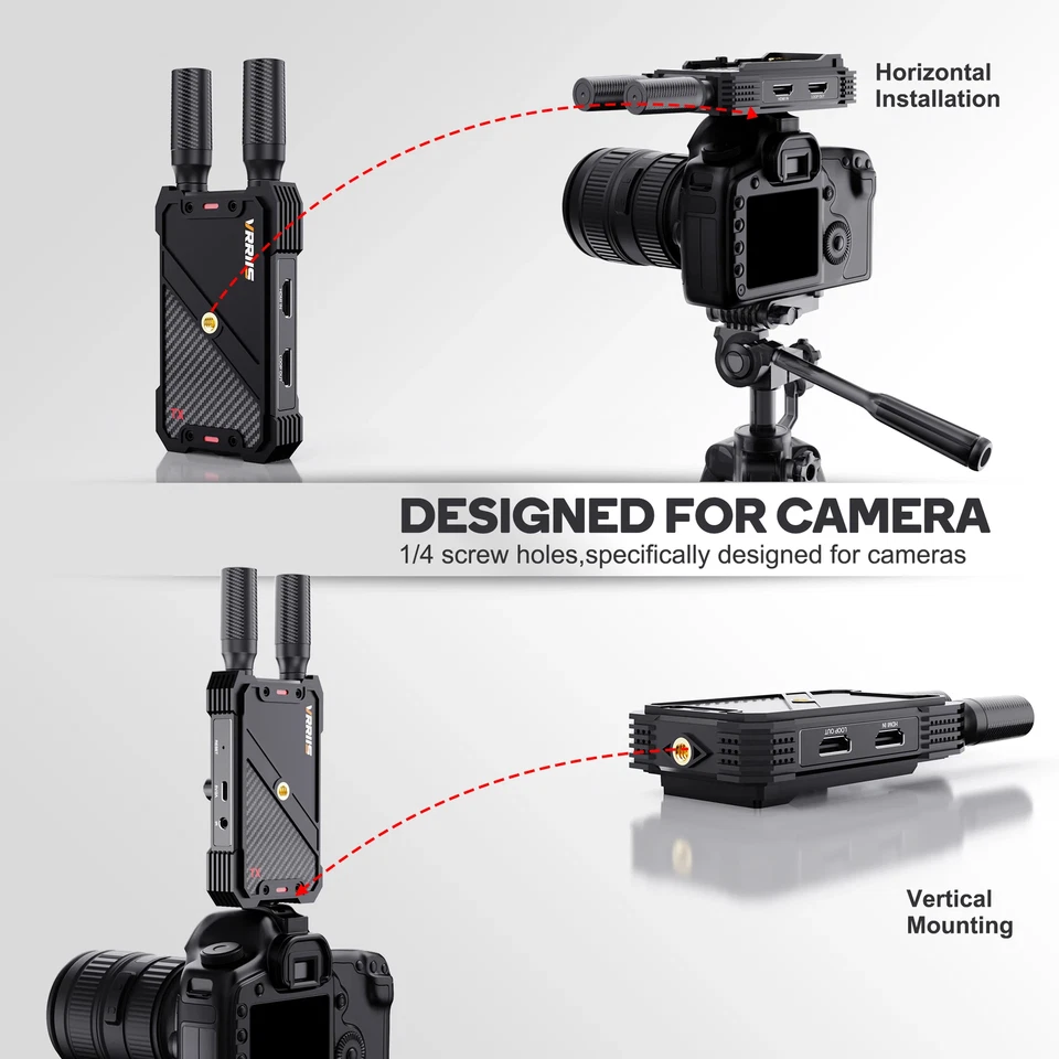 400m Wireless HDMI Video Transmitter Receiver Extender Support Battery / Camera - Image 4 of 4