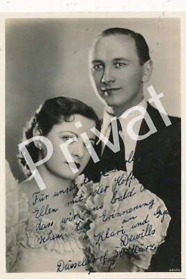 Autographe Photo Dewill Couple Dédicacé M1.45 - Photo 1/2