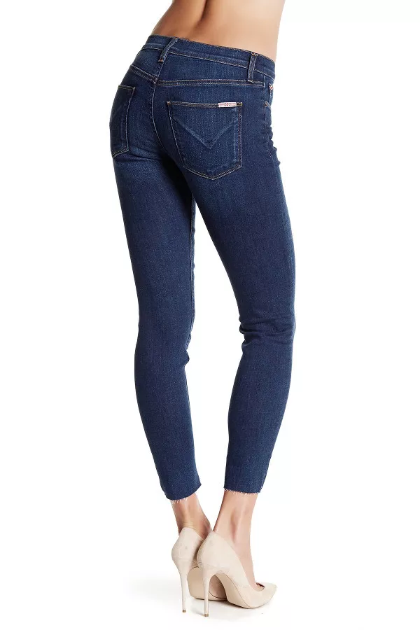 NWT HUDSON Natalie Mid Rise Ankle Super Skinny Jeans Raw Hems Size