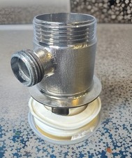 Chrome Bathroom Basin Pop-Up Waste Drain 1   With Overflow Sink Plug Assembly
