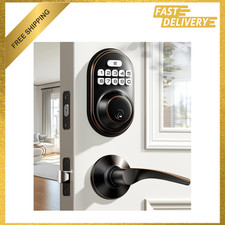 Keyless Entry Door Lock with Zinc Handle, Electronic Keypad Deadbolt, Auto Lock