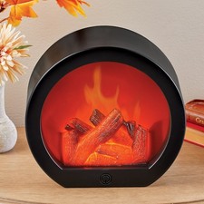 Realistic LED Flickering Flame Effect Fireplace Lamp Light Tabletop Home Decor