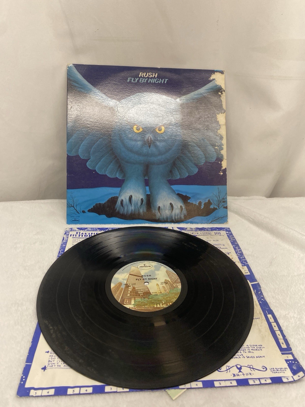 Rush – Fly By Night -  Vintage 1975 LP Mercury  Not Tested