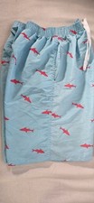 Men's Blue Polyester Swimwear / Bathing Suit With Sharks. Size Large. Color...