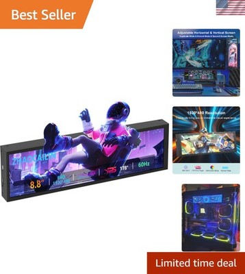 Portable 8.8-Inch FHD LCD Display - Enhance Dual-Screen Experience Effortlessly