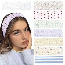 Fashion Womens Headbands for Short Hair Non Slip Elastic Floral Hairbands, SH...