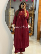 Indian Party Wear Cotton Kurta Set Bollywood Ethnic Kurti Pant Dupatta Set Dress